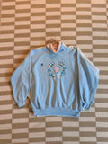 ₊˚ʚ ˗ˏˋ ✧ Blue Heart Grandma Sweater ✧ ˎˊ˗ ɞ˚₊